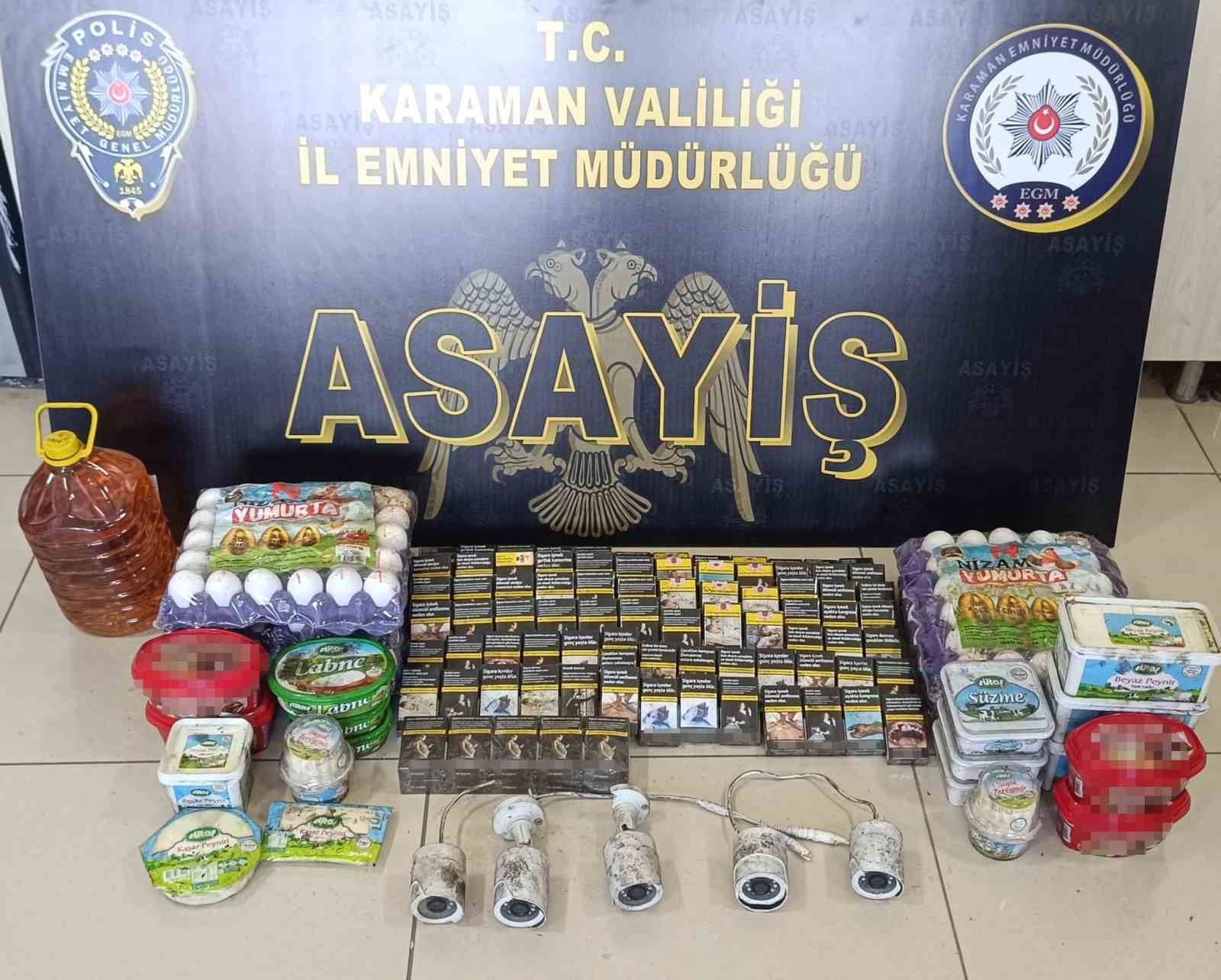 Karaman'da hırsız girdiği iş yerinin kameralarını da çaldı-6