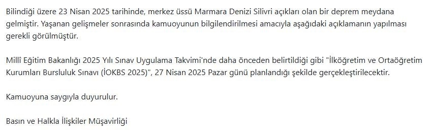 MEB açıkladı: İOKBS 2025 planlanan tarihte gerçekleşecek-1