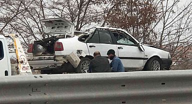 Ereğli'de otomobil şarampole yuvarlandı: 1 yaralı