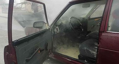 Karaman'da otomobil yangını