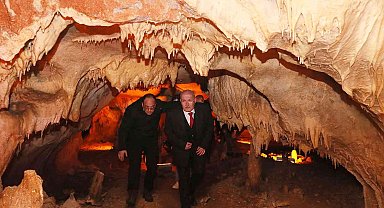 ATO Başkanı Baran Tulumtaş Mağarası'nda incelemelerde bulundu