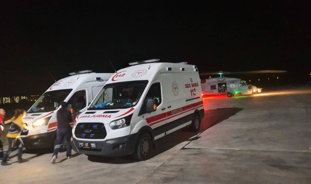 Gökçeada'da 2 hasta askeri helikopterle tahliye edildi