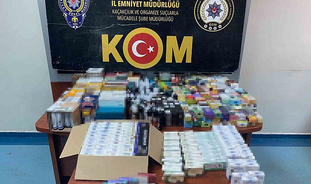 Polis yüzlerce gümrük kaçağı sigara, cep telefonu, cinsel içerikli hap ele geçirdi