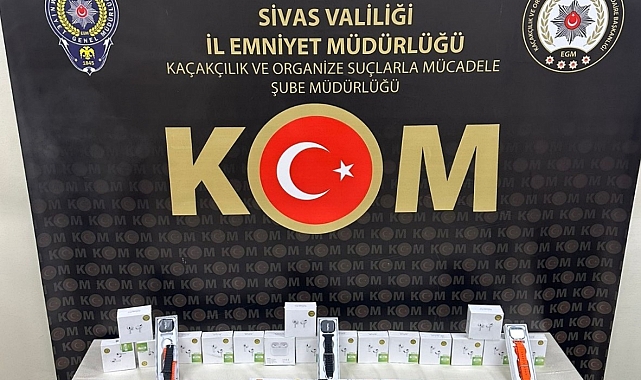 Sivas'ta kaçak elektronik eşyalar ele geçirildi
