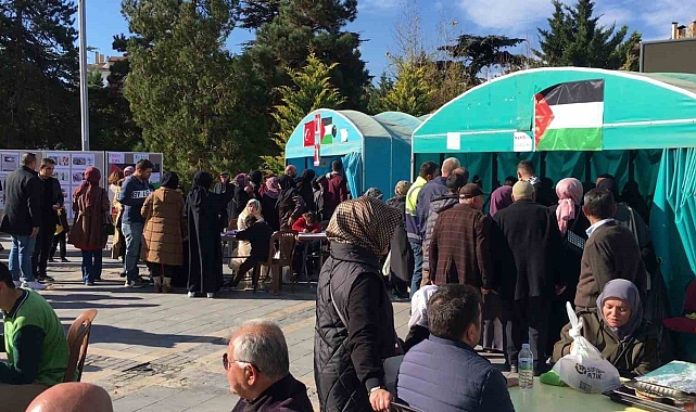 Develi'de Gazze için düzenlenen panayıra vatandaşlar akın etti