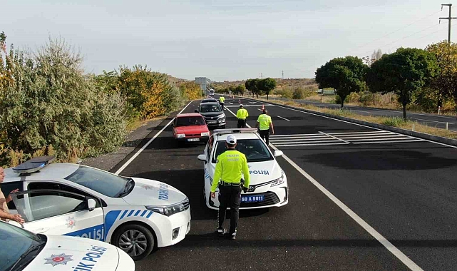 Nevşehir'de drone ile trafik denetimi yapıldı