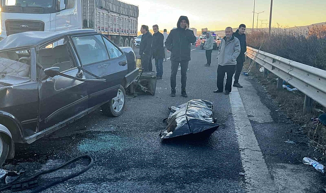 Başkentte kamyonla otomobil çarpıştı: 1 ölü, 4 yaralı