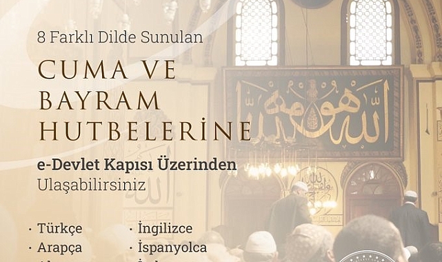 Cuma namazı ve bayram namazı hutbeleri 8 dilde