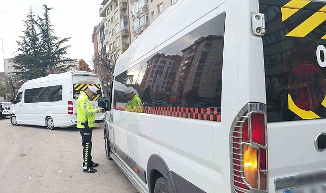 Eskişehir'de okul servislerine denetim yapıldı