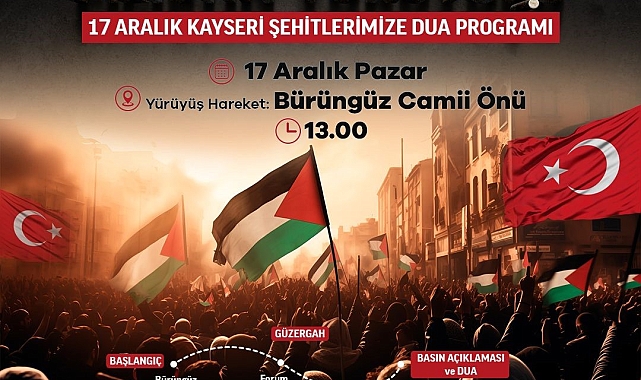 Kayseri 'Büyük Filistin Yürüyüşüne' hazırlanıyor