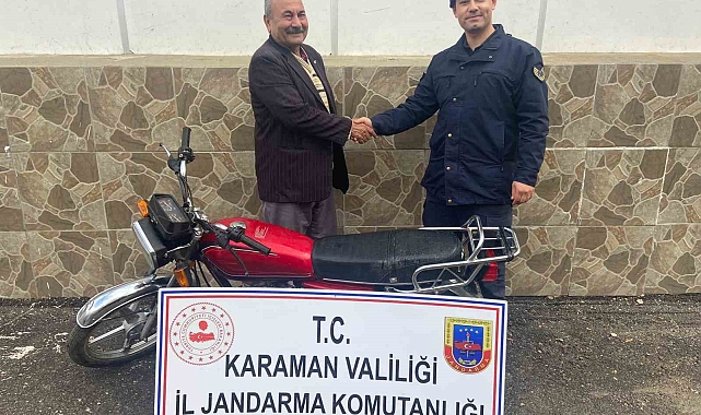 Mersin'den 4 yıl önce çalınan motosiklet Karaman'da bulundu