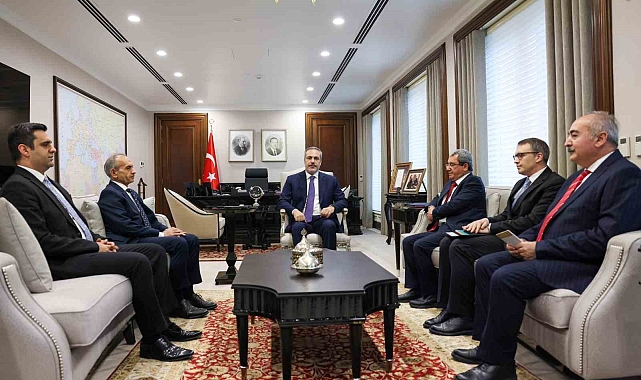 Bakan Fidan Irak Türkmen Cephesi Başkanı Turan'ı ağırladı