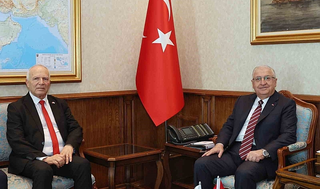 Bakan Güler, KKTC Cumhuriyet Meclisi Başkanı Töre ile bir araya geldi