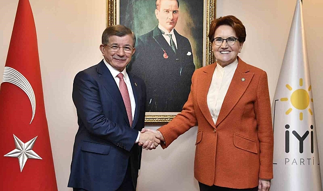 Gelecek Partisi Genel Başkanı Davutoğlu'ndan İYİ Parti lideri Akşener'e ziyaret