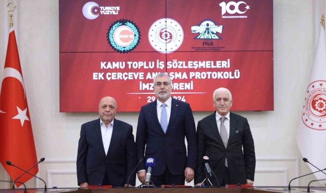 "Kamu Toplu İş Sözleşmeleri Ek Çerçeve Anlaşması Protokolü" imzalandı