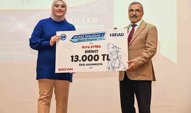 Karaman'da düzenlenen makale yarışmasında ödüller sahiplerini buldu