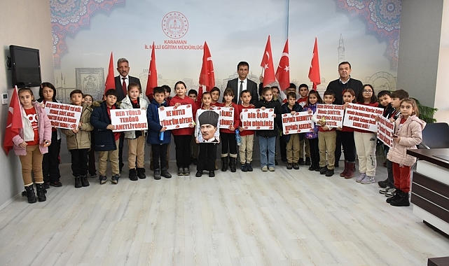 Karaman'da minik öğrencilerden duygulandıran etkinlik
