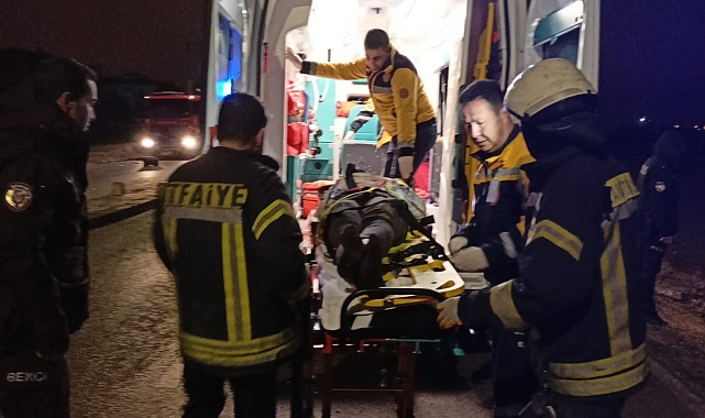 Karaman'da takla atan otomobilin sürücüsü yaralandı