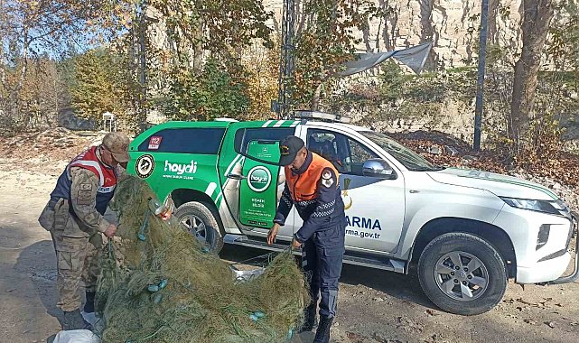 Kullanımı yasak ağ ile avcılık yapan şahsa para cezası