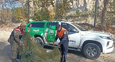 Kullanımı yasak ağ ile avcılık yapan şahsa para cezası