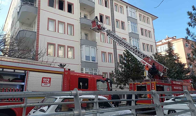 Nevşehir'de apartman dairesinde çıkan yangın korkuttu