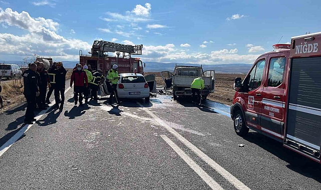 Niğde'de feci kaza: 1 ölü, 2 ağır yaralı