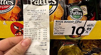 ŞOK marketin rafında cips 10,95, kasada 19,90 TL