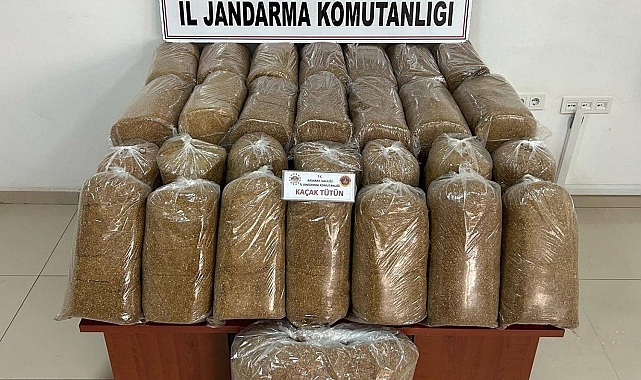 Aksaray'da durdurulan yolcu otobüsünde 168 kilo kaçak tütün ele geçirildi