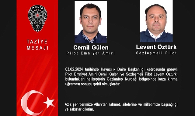 Helikopter kazasında şehit olan polislerin isimleri açıklandı