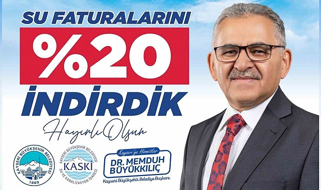 Kayseri, metreküpte alınan ücret sıralamasında 22. sırada