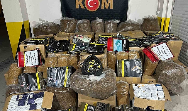 Piyasa değeri 3 milyon 500 bin TL olan kaçak ürün ele geçirildi