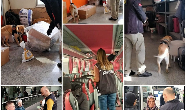 Polis ekiplerinden otobüslerde 'Narko Alan' uygulaması