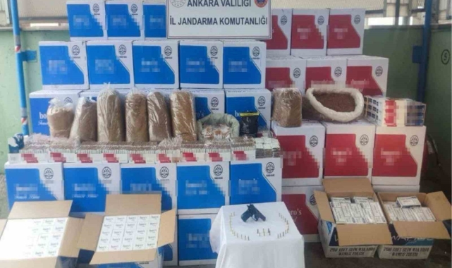 Ankara'da kaçakçılık operasyonu: 1 milyon 200 bin TL'lik kaçak tütün ele geçirildi
