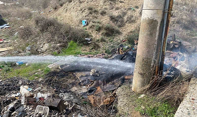 Kablodan çıkan kıvılcım yangına sebep oldu