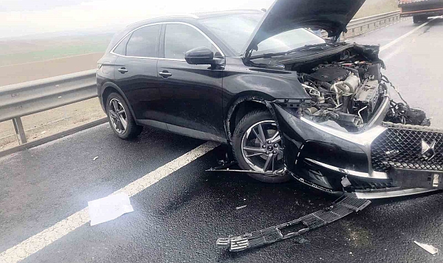 Kayganlaşan yol kazaları beraberinde getirdi: 1 yaralı