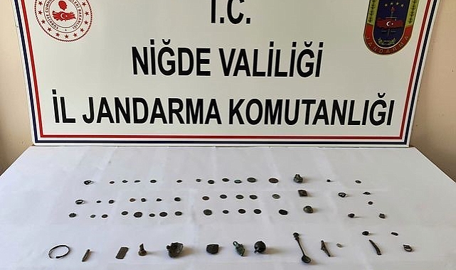 Niğde'de 75 tarihi obje ele geçirildi