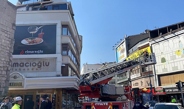 Restoranda çıkan baca yangını söndürüldü