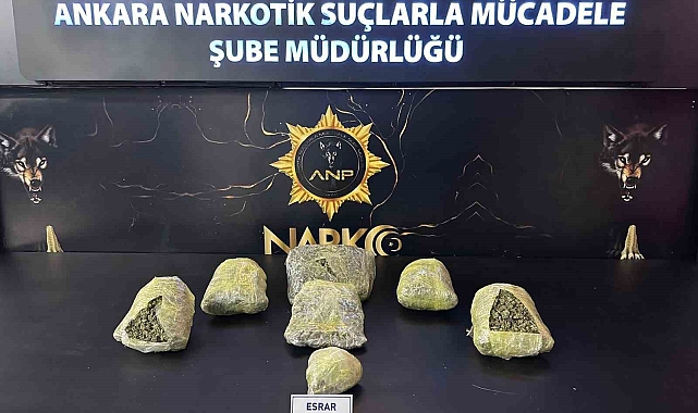 Ankara'da 3 kilogramdan fazla esrar ele geçirildi