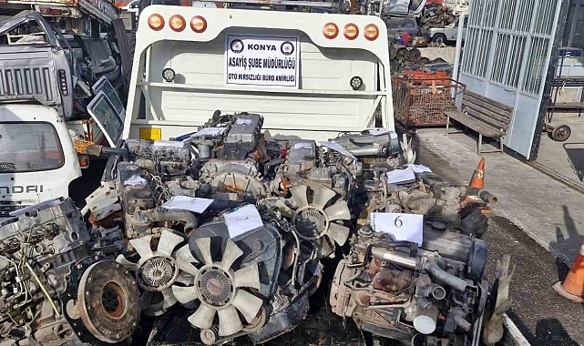 Konya'da 13 milyon liralık oto hırsızlığı operasyonu