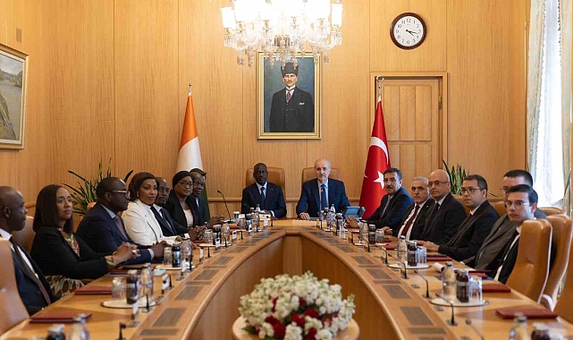 TBMM Başkanı Kurtulmuş, Fildişi Sahili Meclis Başkanı Bictogo ile görüştü