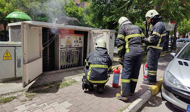 Aksaray'da elektrik panosunda yangın paniği