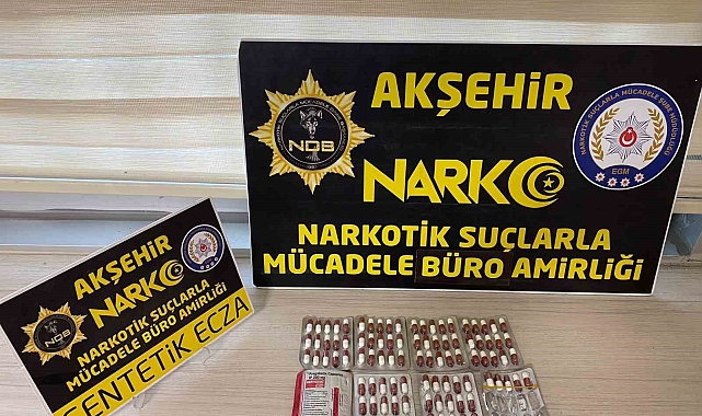 Akşehir'de uyuşturucu hap ele geçirildi