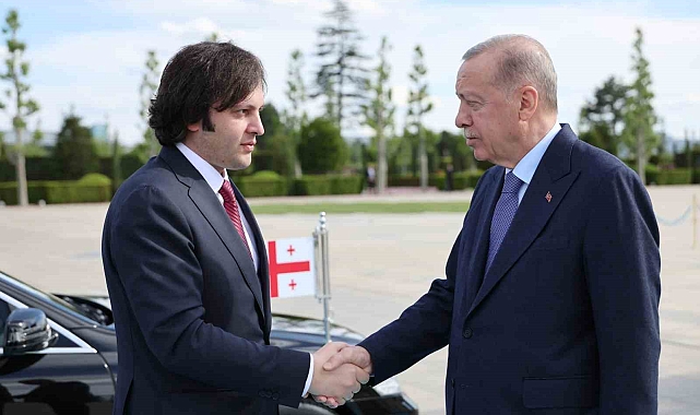 Cumhurbaşkanı Erdoğan, Gürcistan Başbakanı Kobakhidze'yi resmi törenle karşıladı