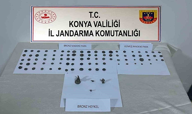Konya'da jandarmadan tarihi eser operasyonu