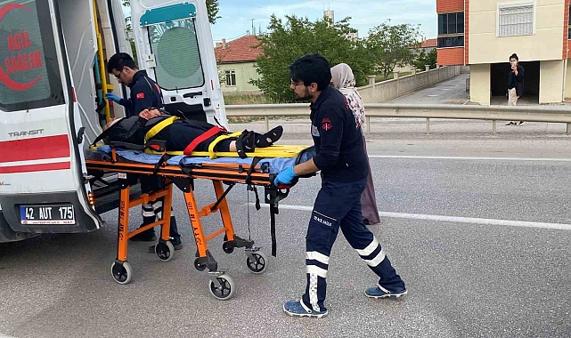 Konya'da üç tekerlekli bisiklet otomobille çarpıştı: 1 yaralı