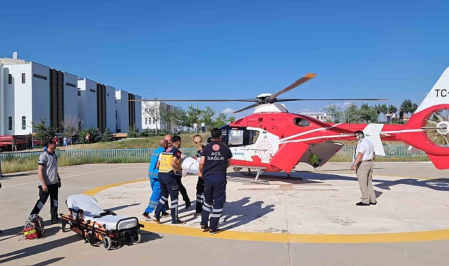 Ambulans helikopter KOAH hastası için Karaman'dan Ankara'ya havalandı