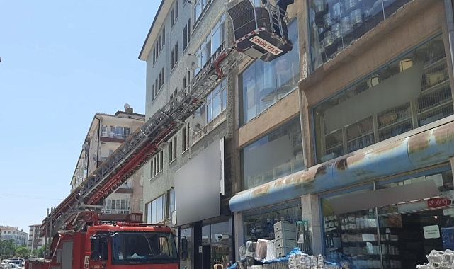 Çankırı'da ayağı ipe takılan serçe kurtarıldı