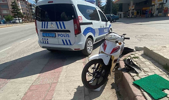 Konya'da otomobil ile motosiklet çarpıştı: 1 yaralı