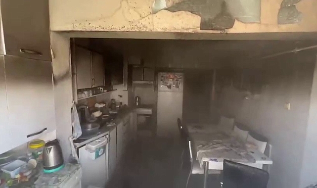 Mutfakta çıkan yangın korkuttu
