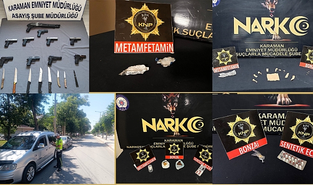 Karaman'da 13-19 Temmuz Huzur Operasyonu: Suçlulara Geçit Yok